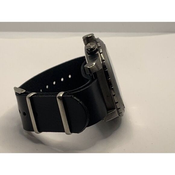 Fossil CH3069 Men Black Leather Analog Gray Dial Quartz Genuine Wrist Watch NA35 - Picture 8 of 11